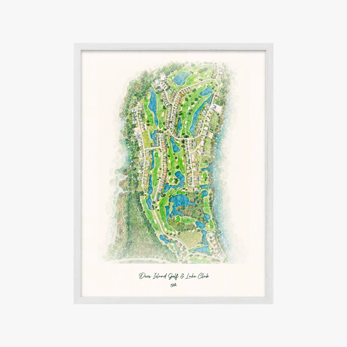 Deer Island Golf & Lake Club white frame