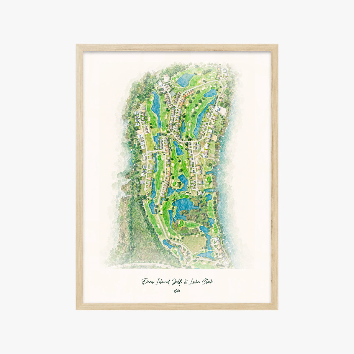 Deer Island Golf & Lake Club wood frame
