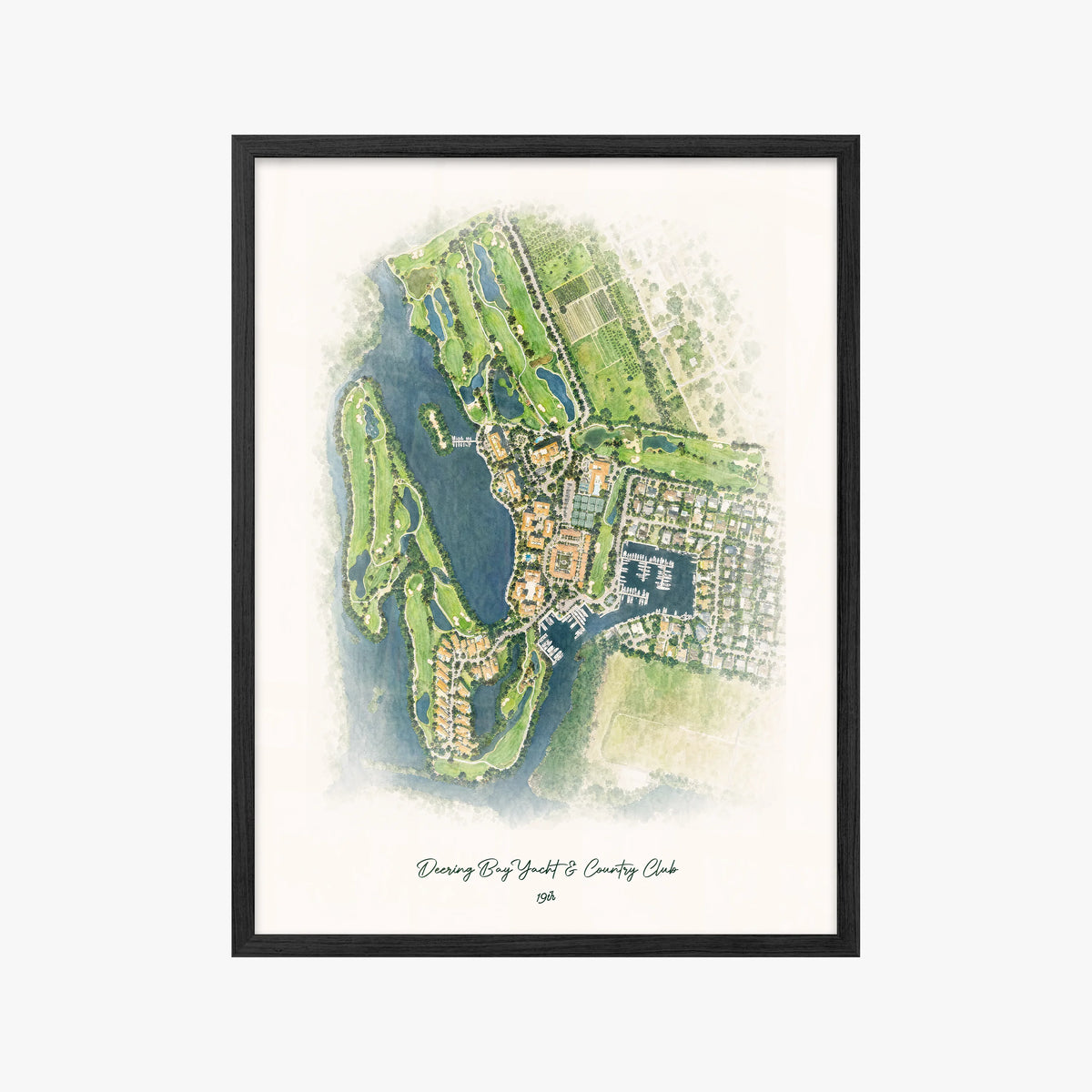 Deering Bay Yacht & Country Club black frame