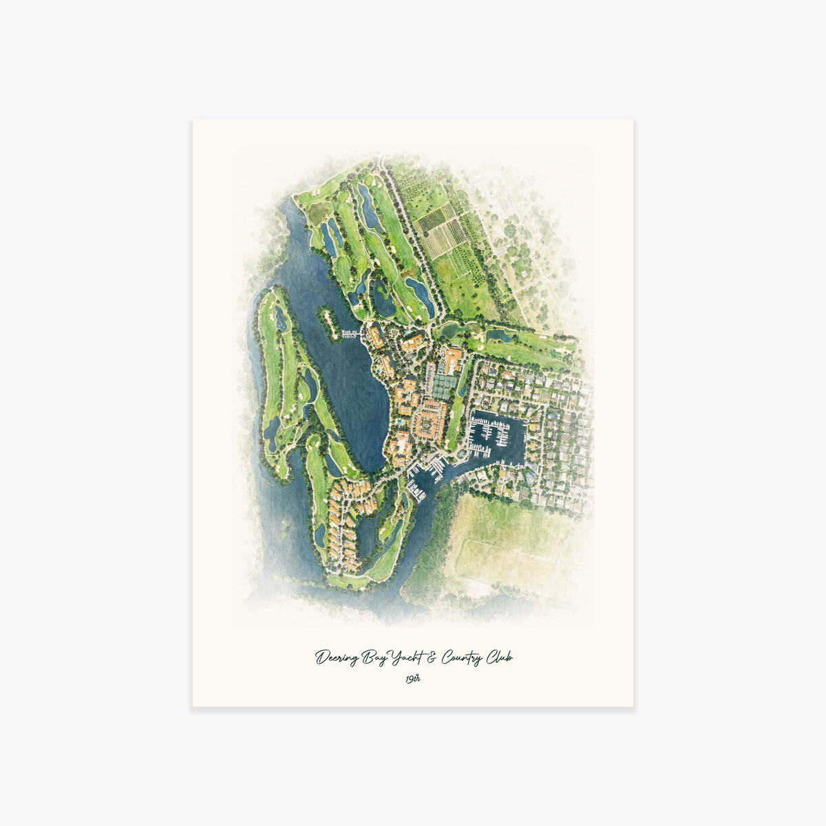 Deering Bay Yacht & Country Club printed artwork