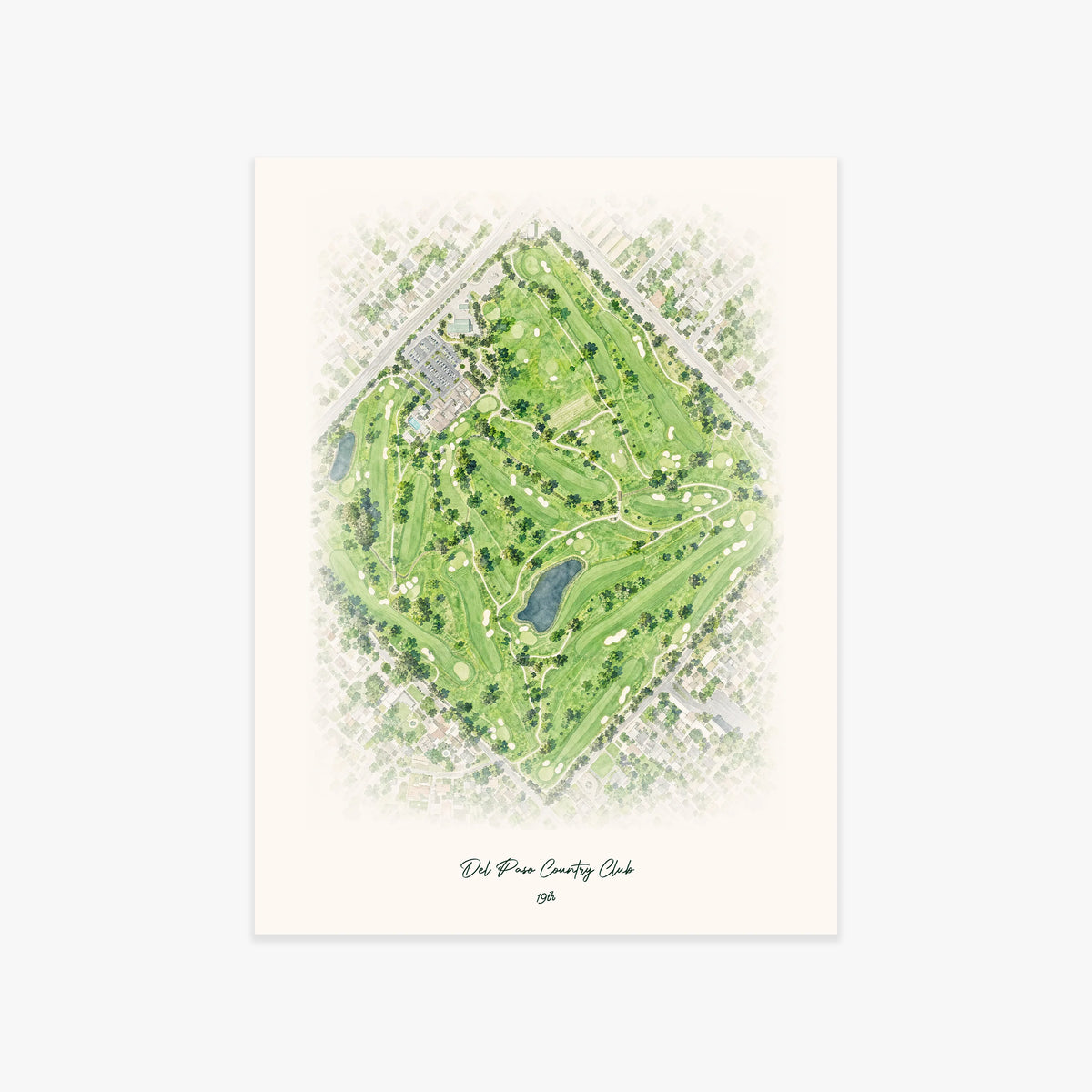 Del Paso Country Club printed artwork