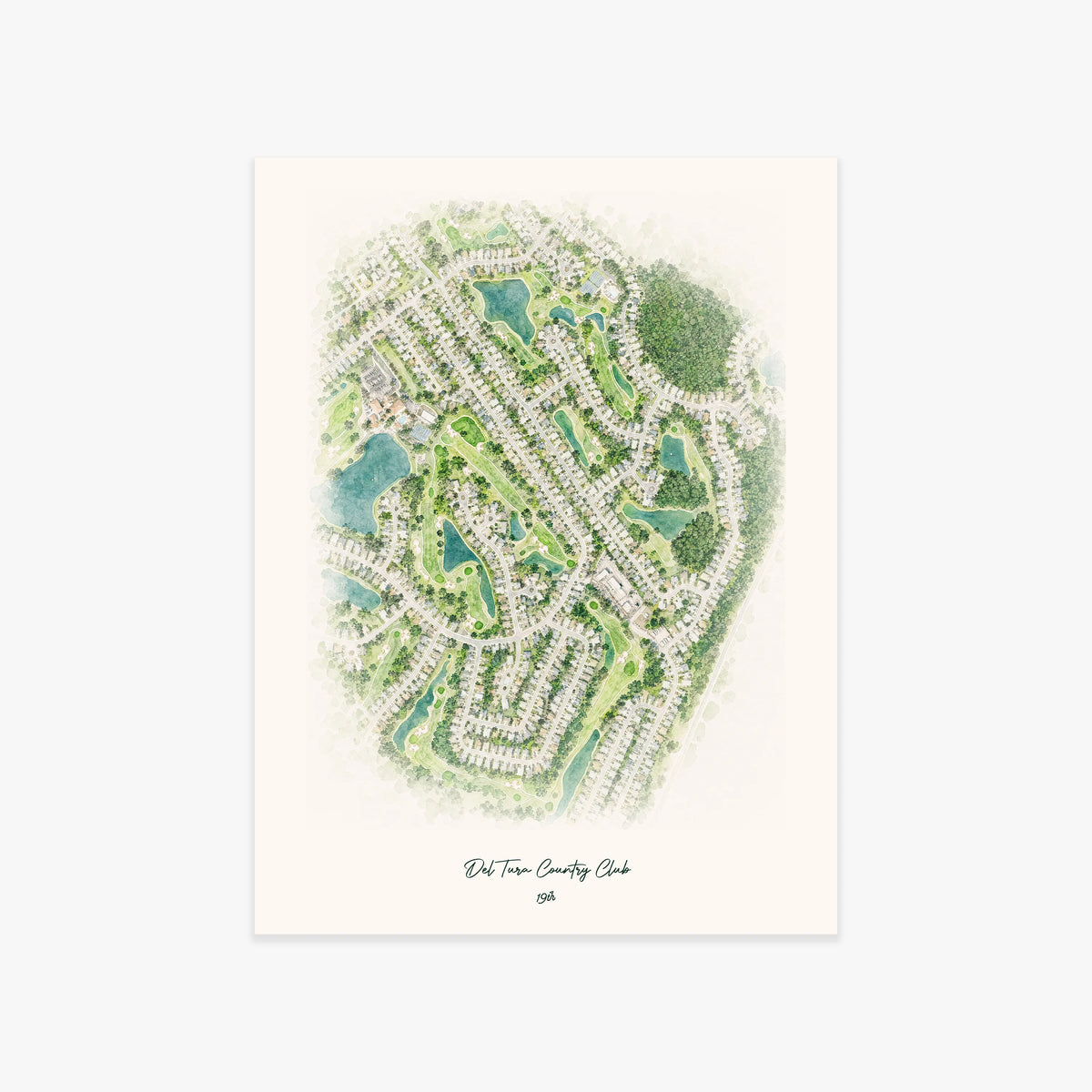 Del Tura Country Club printed artwork