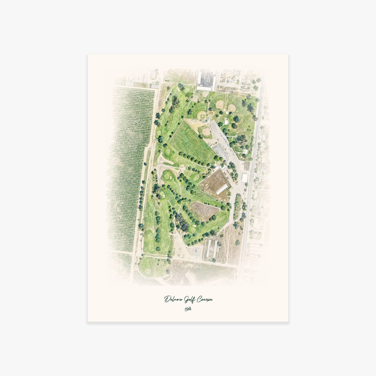 Delano Golf Course printed artwork