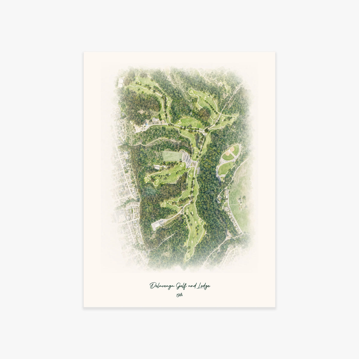 Delaveaga Golf and Lodge printed artwork