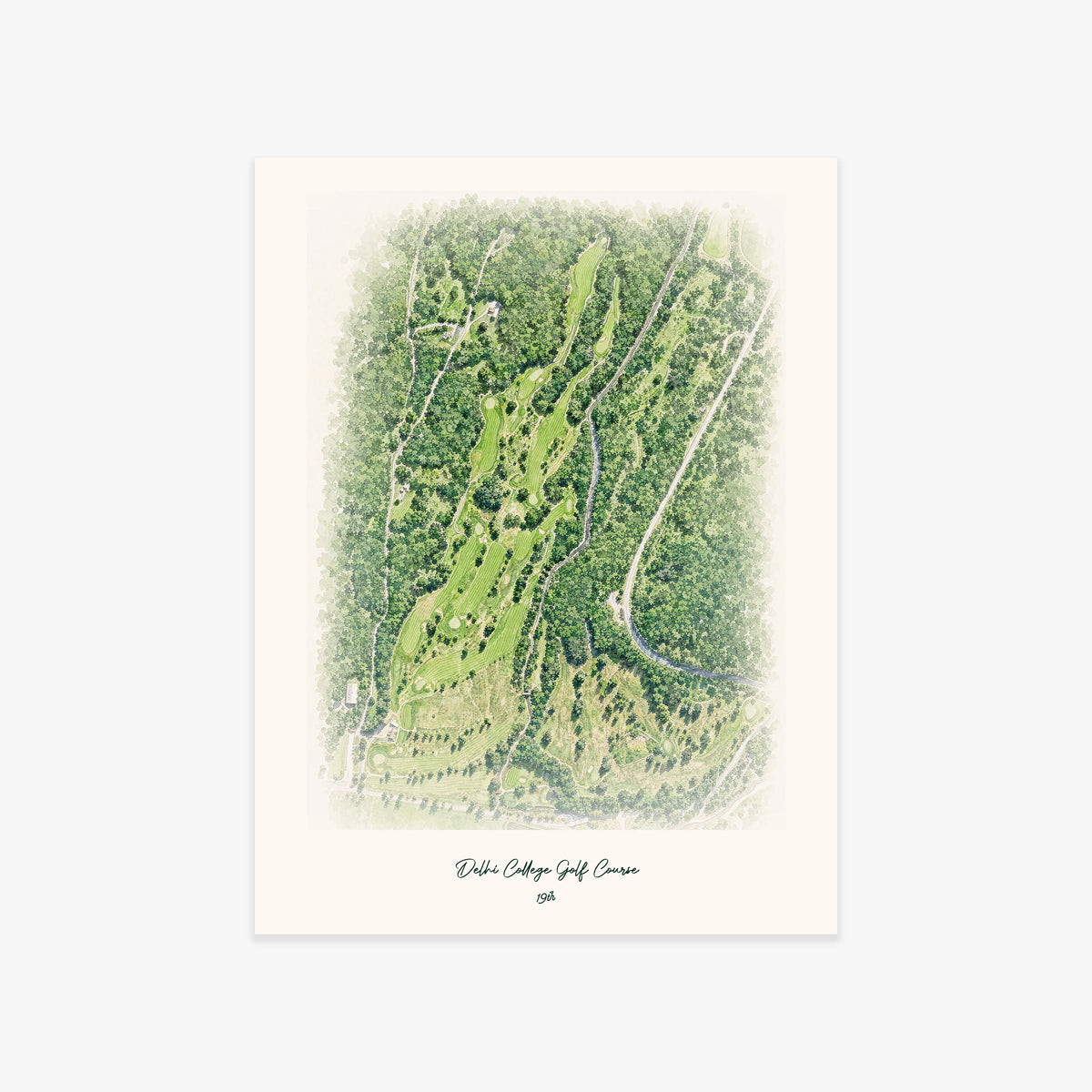 Delhi College Golf Course printed artwork