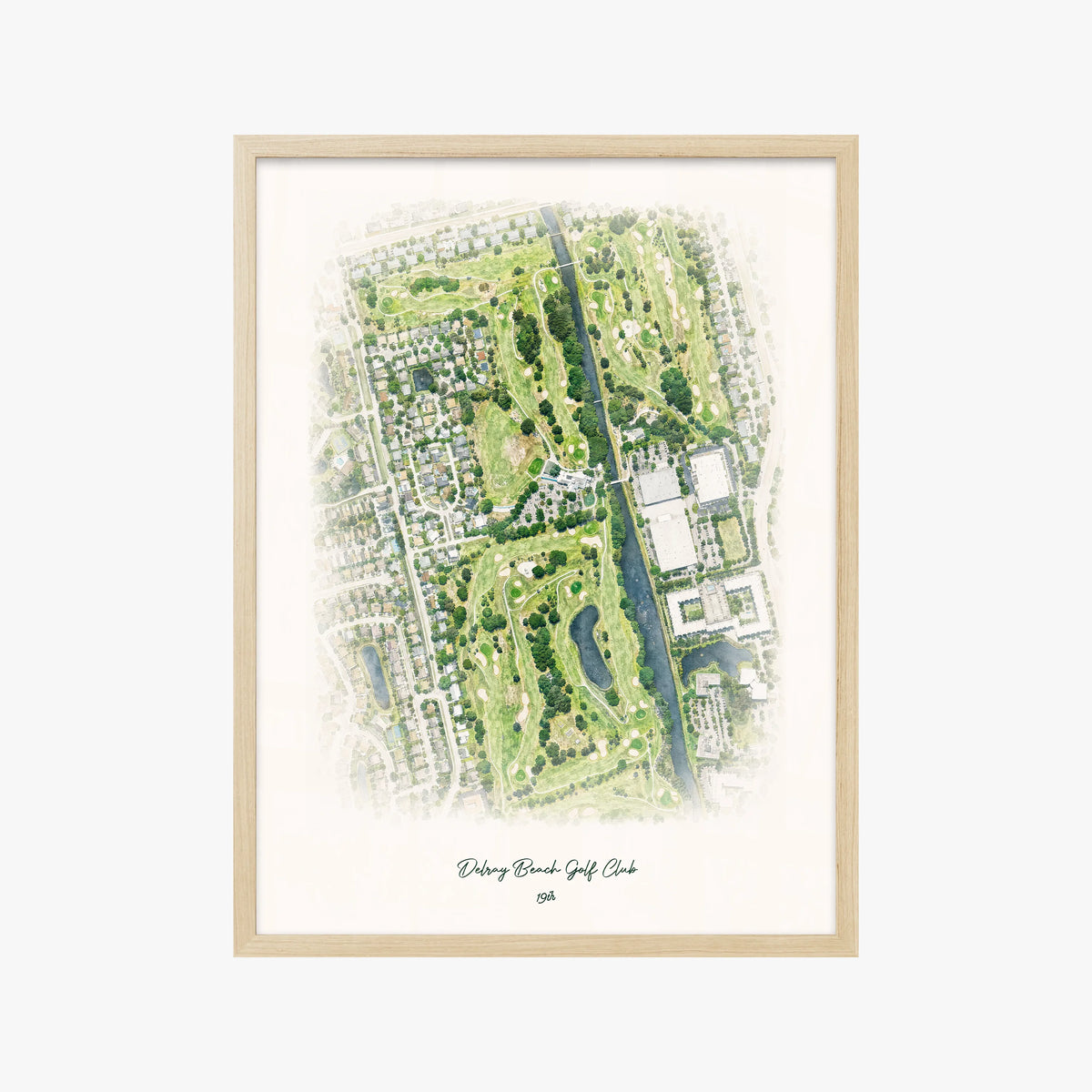 Delray Beach Golf Club wood frame
