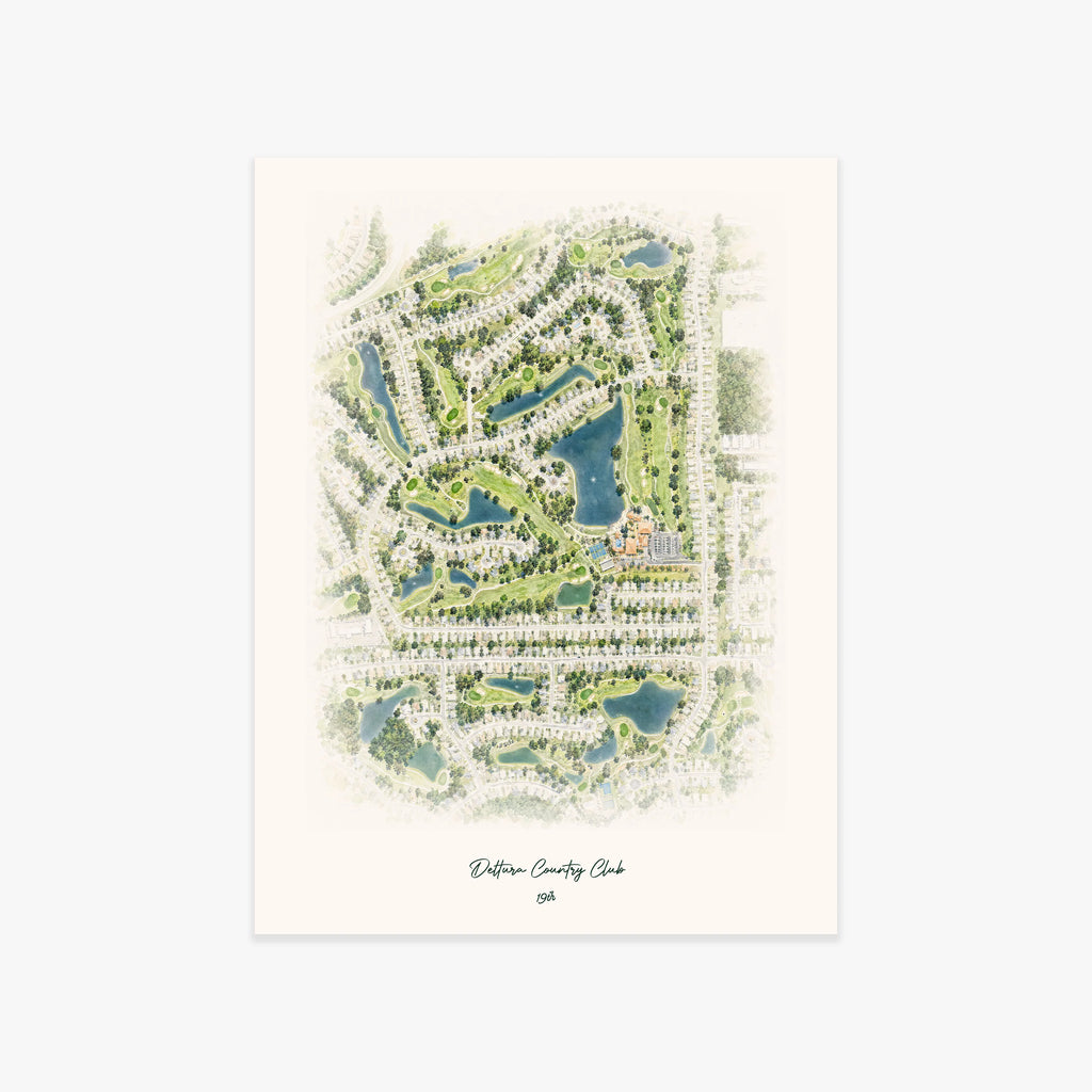 Deltura Country Club printed artwork