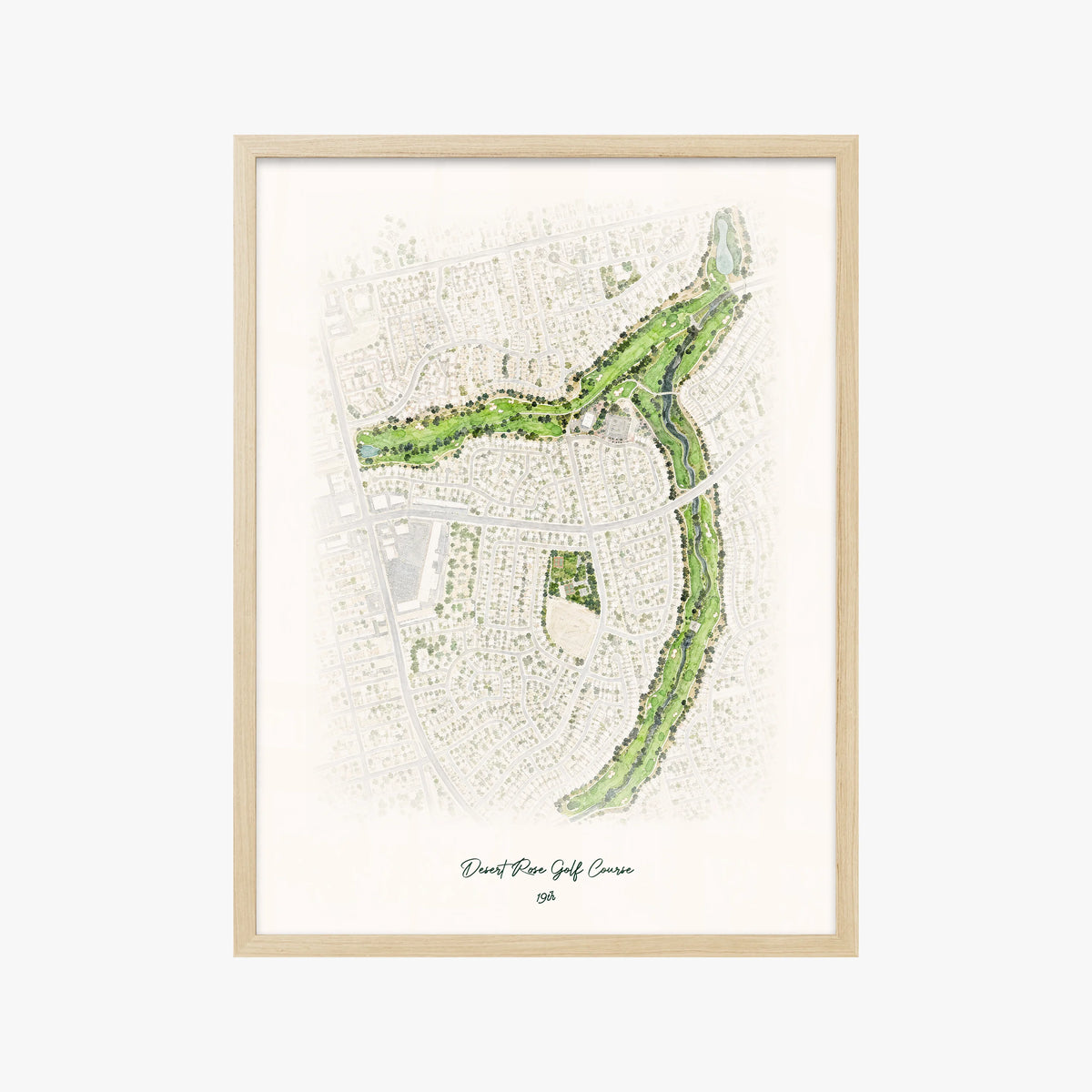 Desert Rose Golf Course wood frame