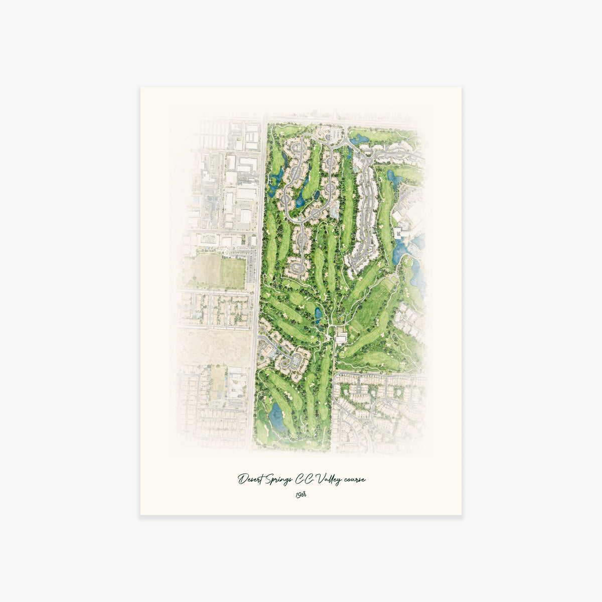 Desert Springs C.C. Valley course printed artwork