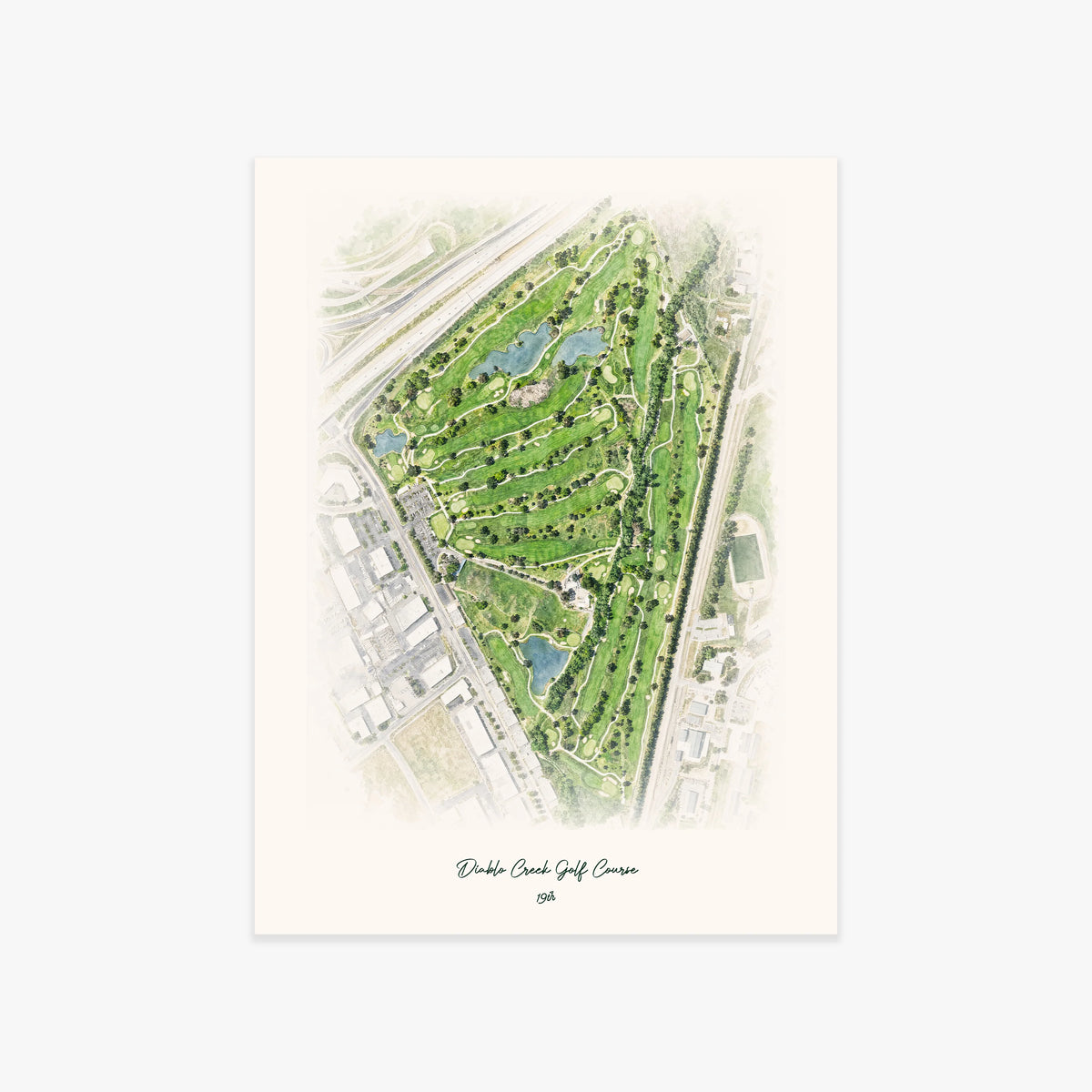 Diablo Creek Golf Course printed artwork