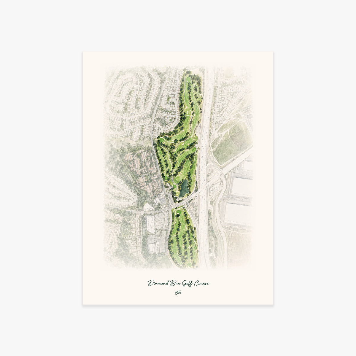 Diamond Bar Golf Course printed artwork