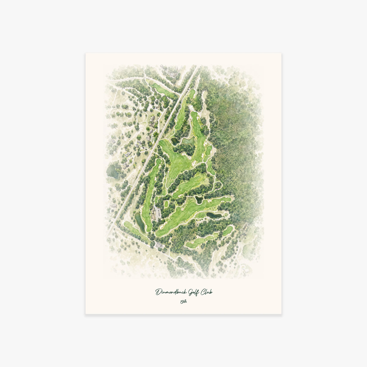 Diamondback Golf Club printed artwork