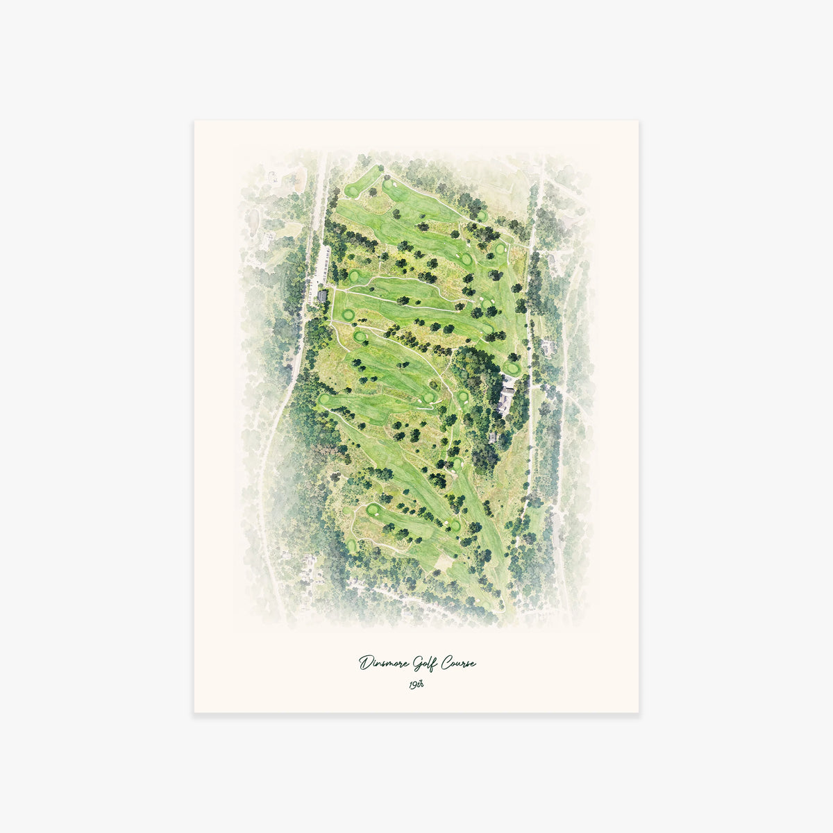 Dinsmore Golf Course printed artwork