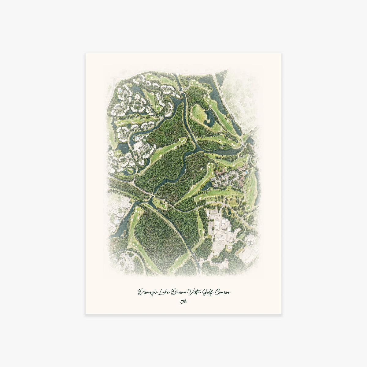 Disney's Lake Buena Vista Golf Course printed artwork