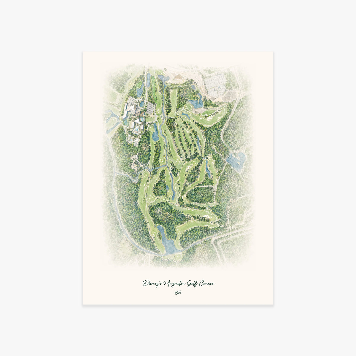 Disney's Magnolia Golf Course printed artwork