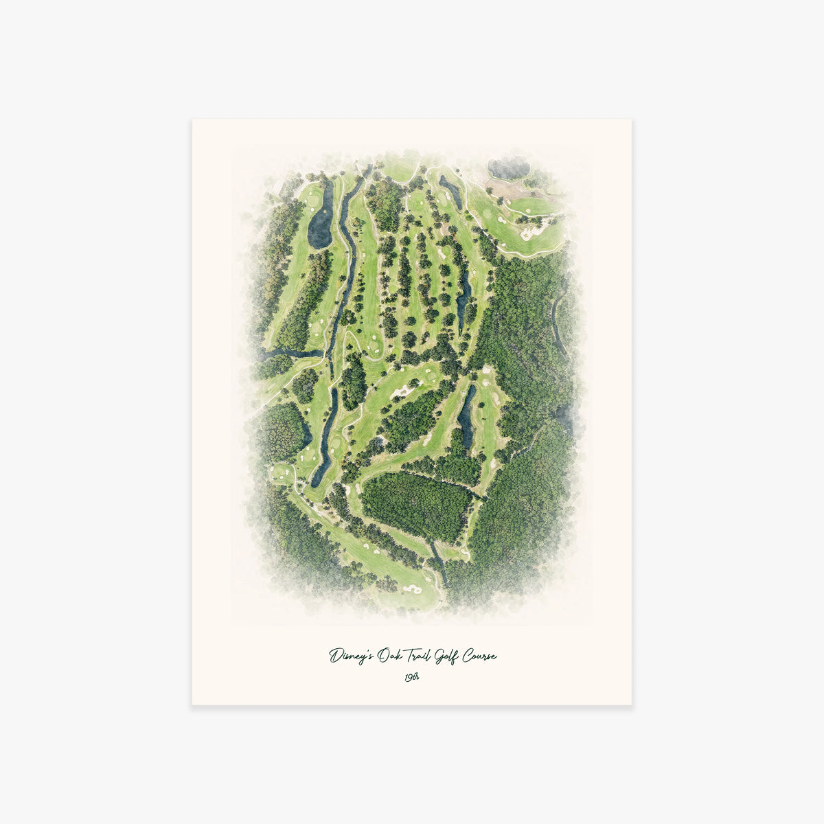Disney's Oak Trail Golf Course printed artwork