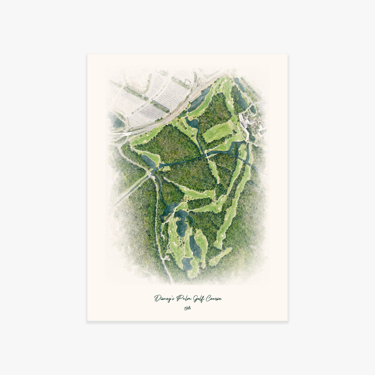 Disney's Palm Golf Course printed artwork