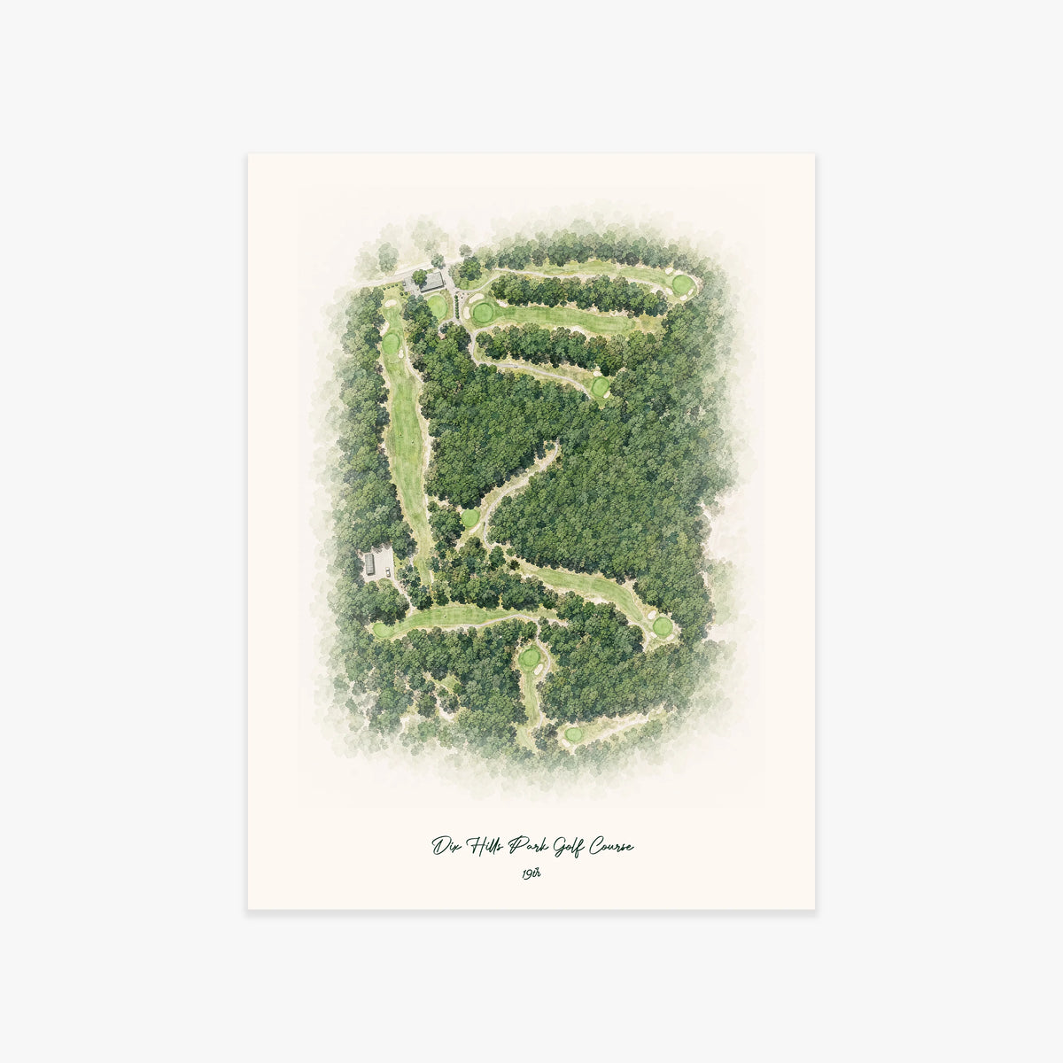 Dix Hills Park Golf Course printed artwork