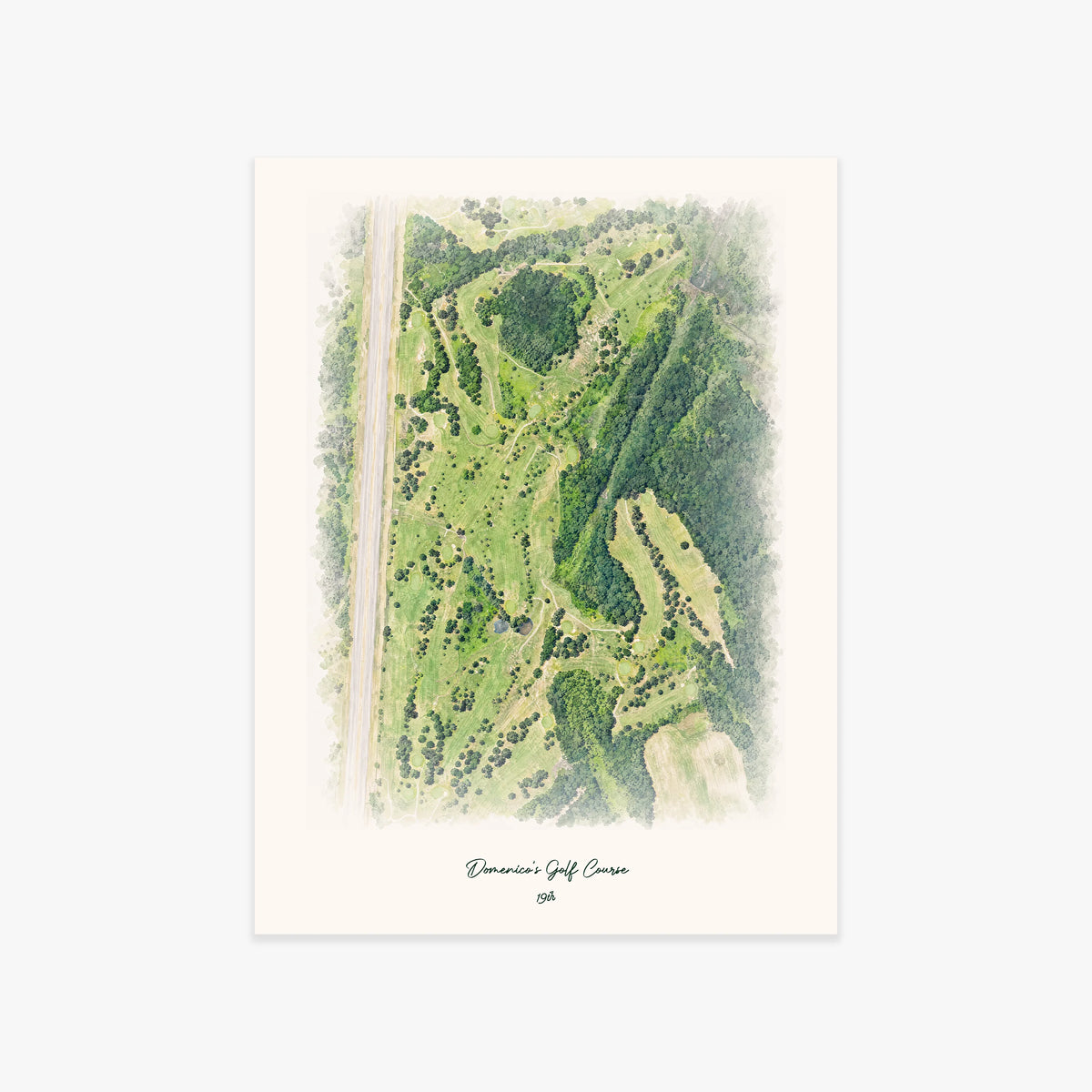 Domenico's Golf Course printed artwork