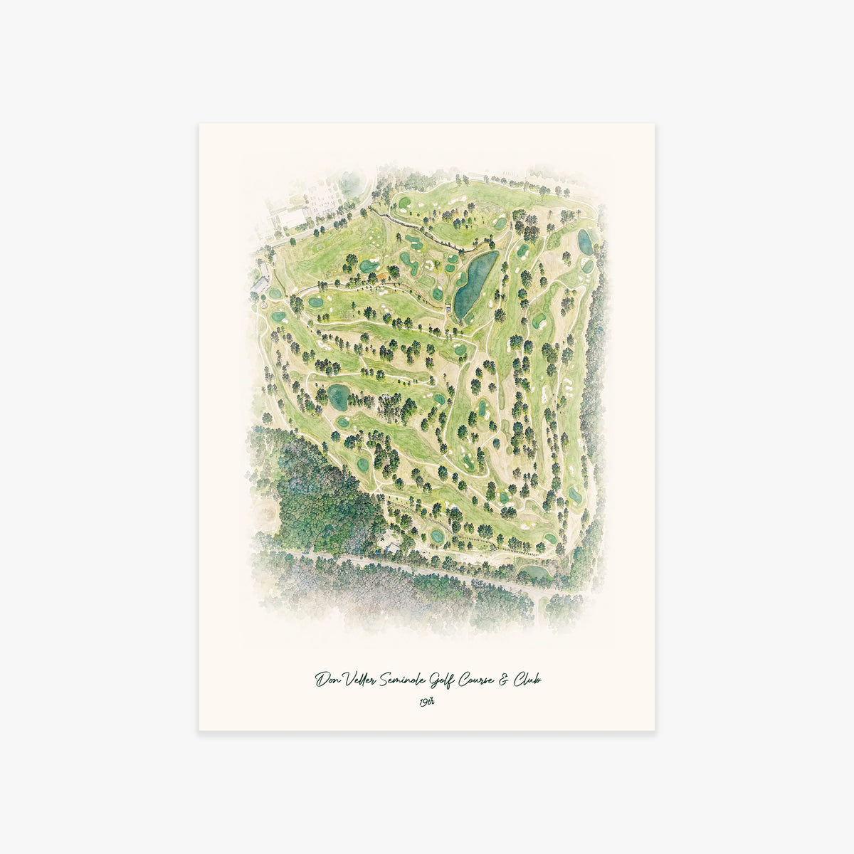 Don Veller Seminole Golf Course & Club printed artwork