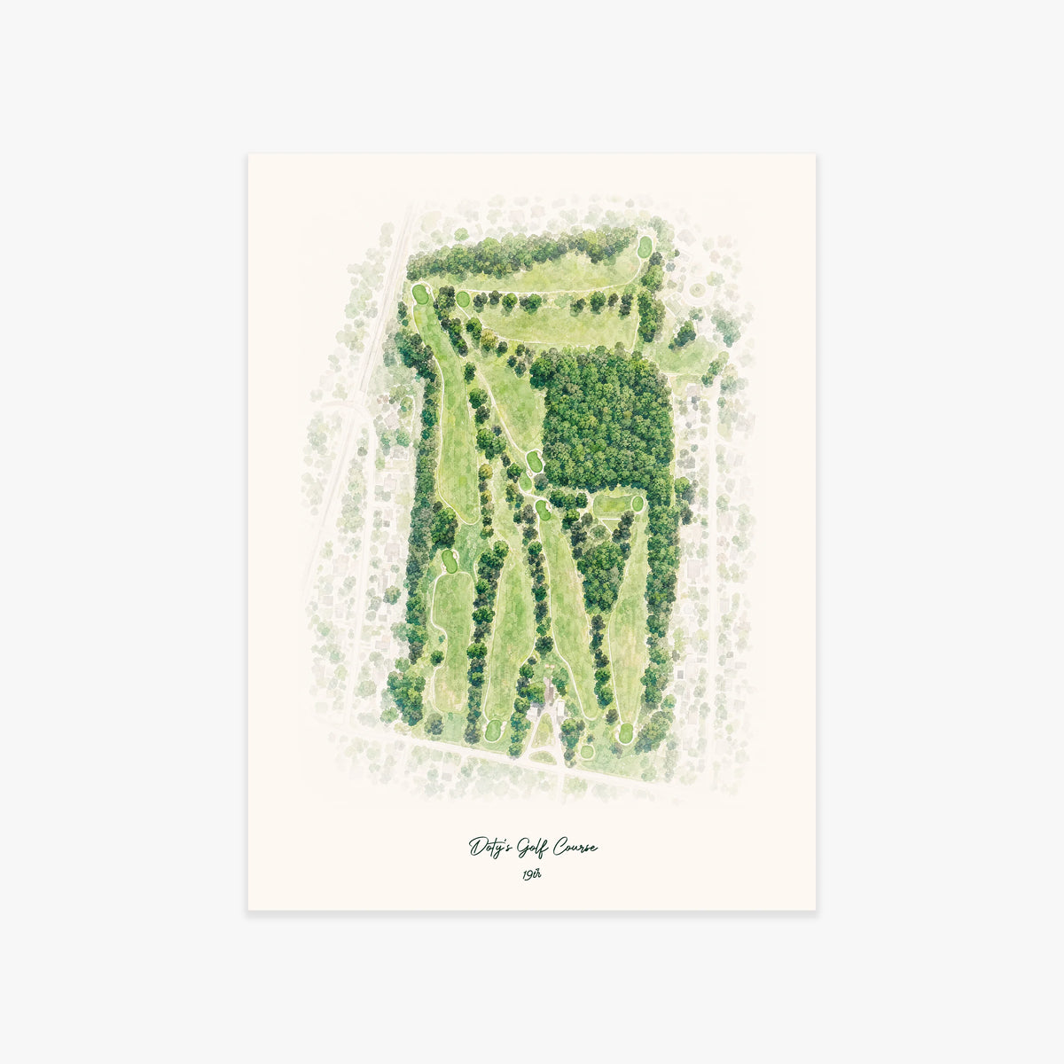 Doty's Golf Course printed artwork