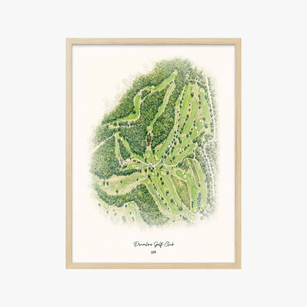 Drumlins Golf Club wood frame