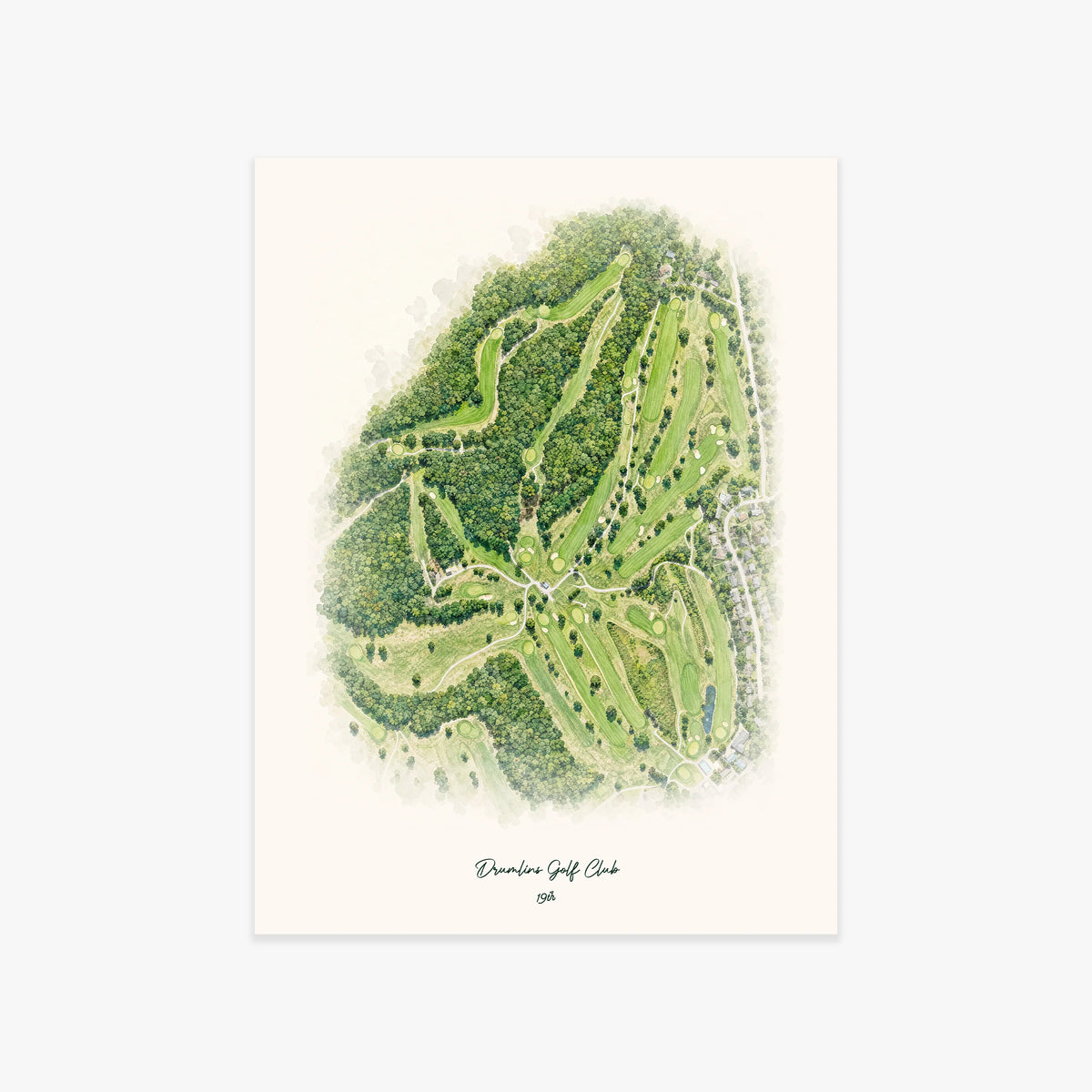 Drumlins Golf Club printed artwork