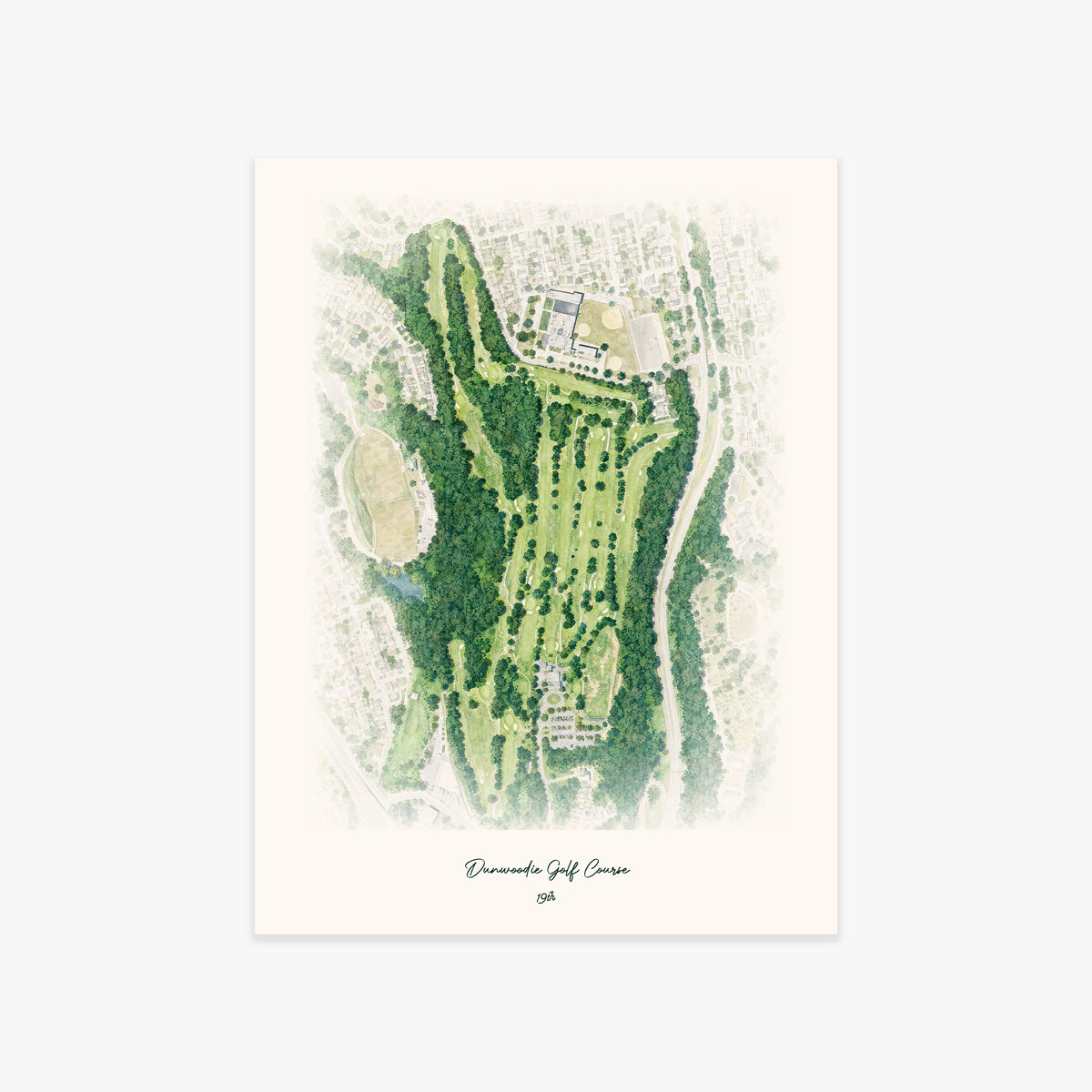 Dunwoodie Golf Course printed artwork
