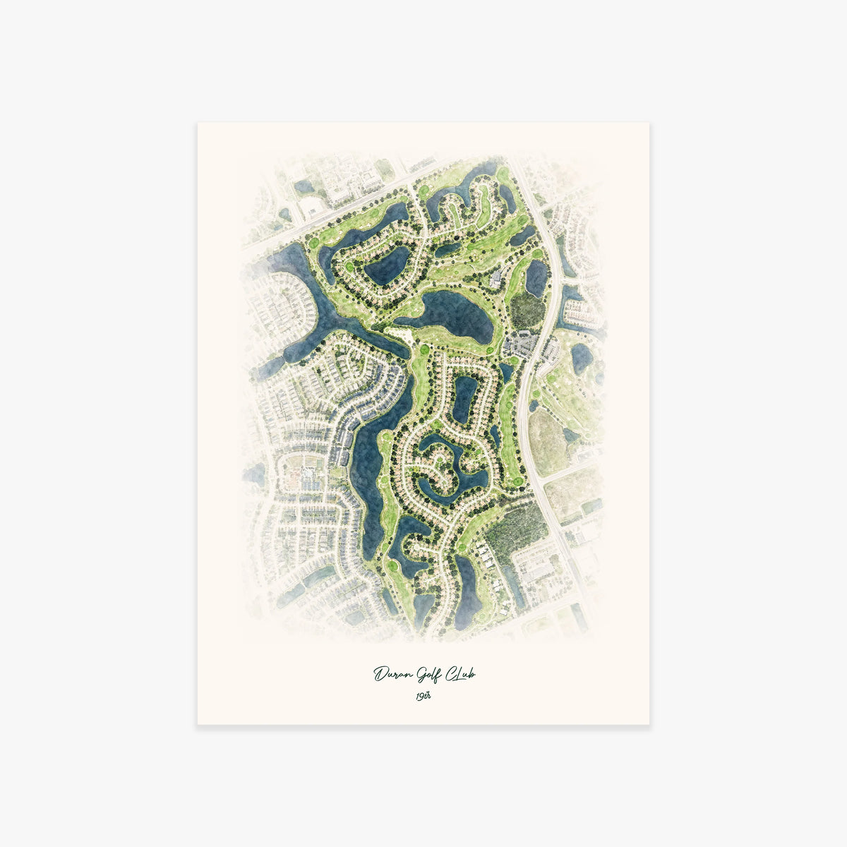 Duran Golf CLub printed artwork