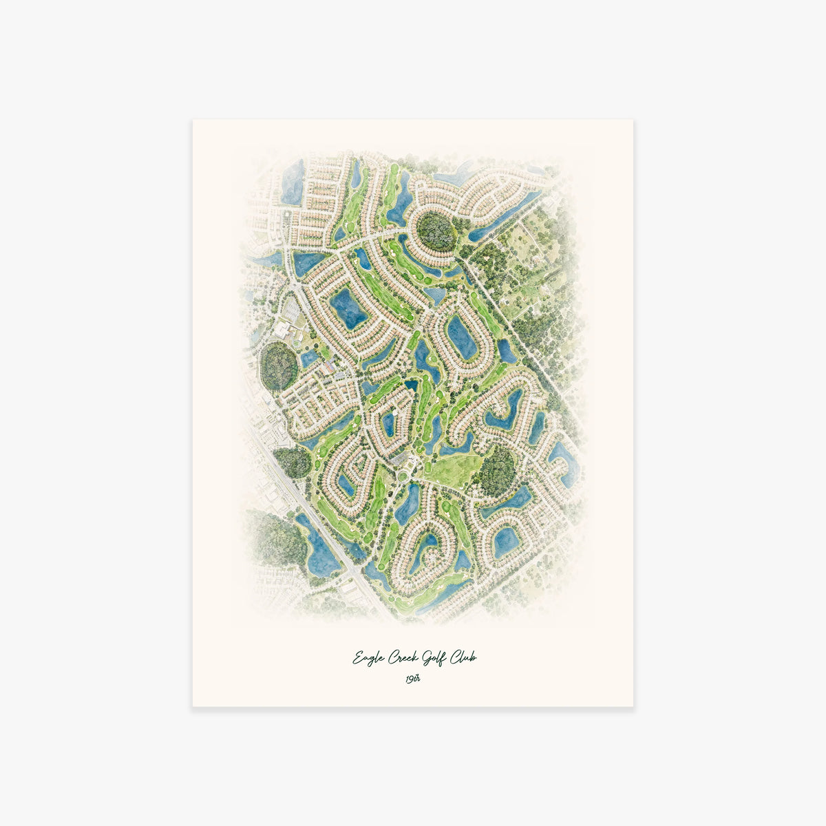 Eagle Creek Golf Club printed artwork