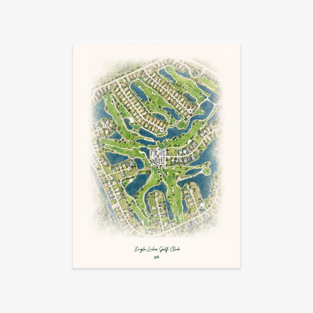 Eagle Lakes Golf Club printed artwork