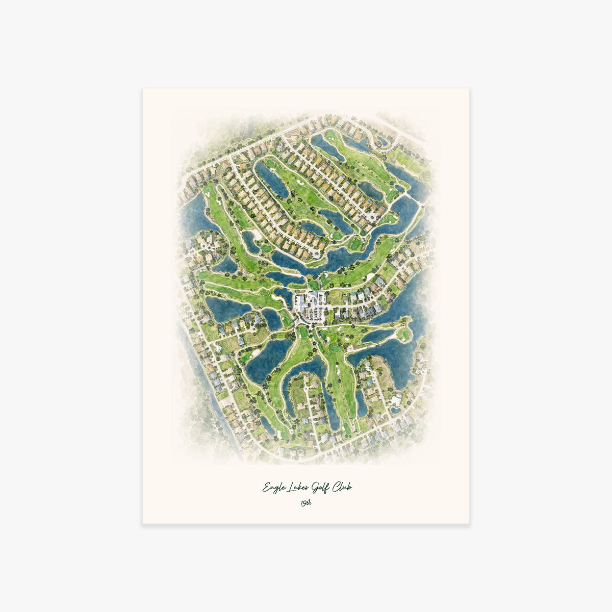 Eagle Lakes Golf Club printed artwork
