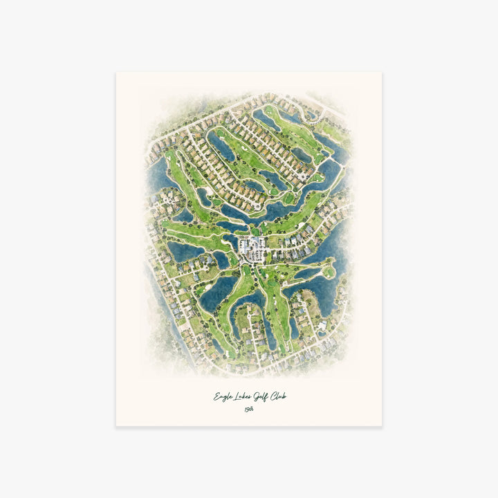 Eagle Lakes Golf Club printed artwork