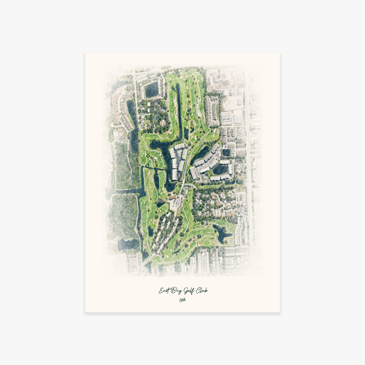 East Bay Golf Club printed artwork