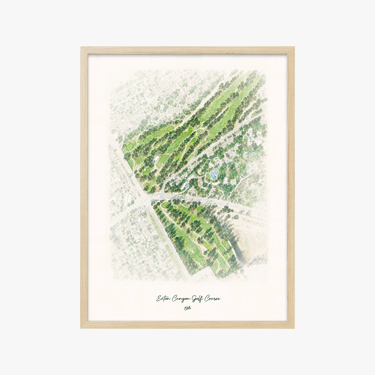 Eaton Canyon Golf Course wood frame
