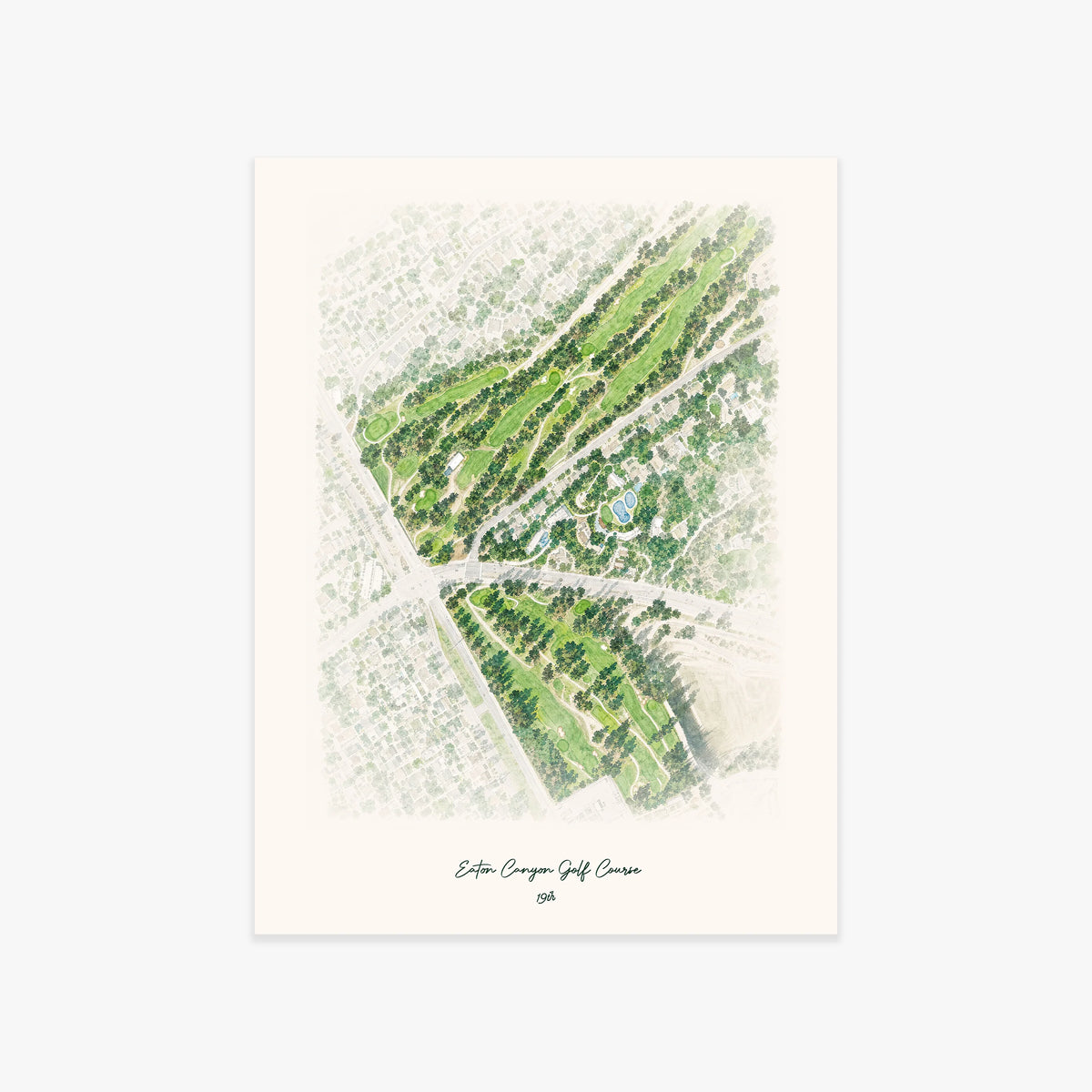 Eaton Canyon Golf Course printed artwork