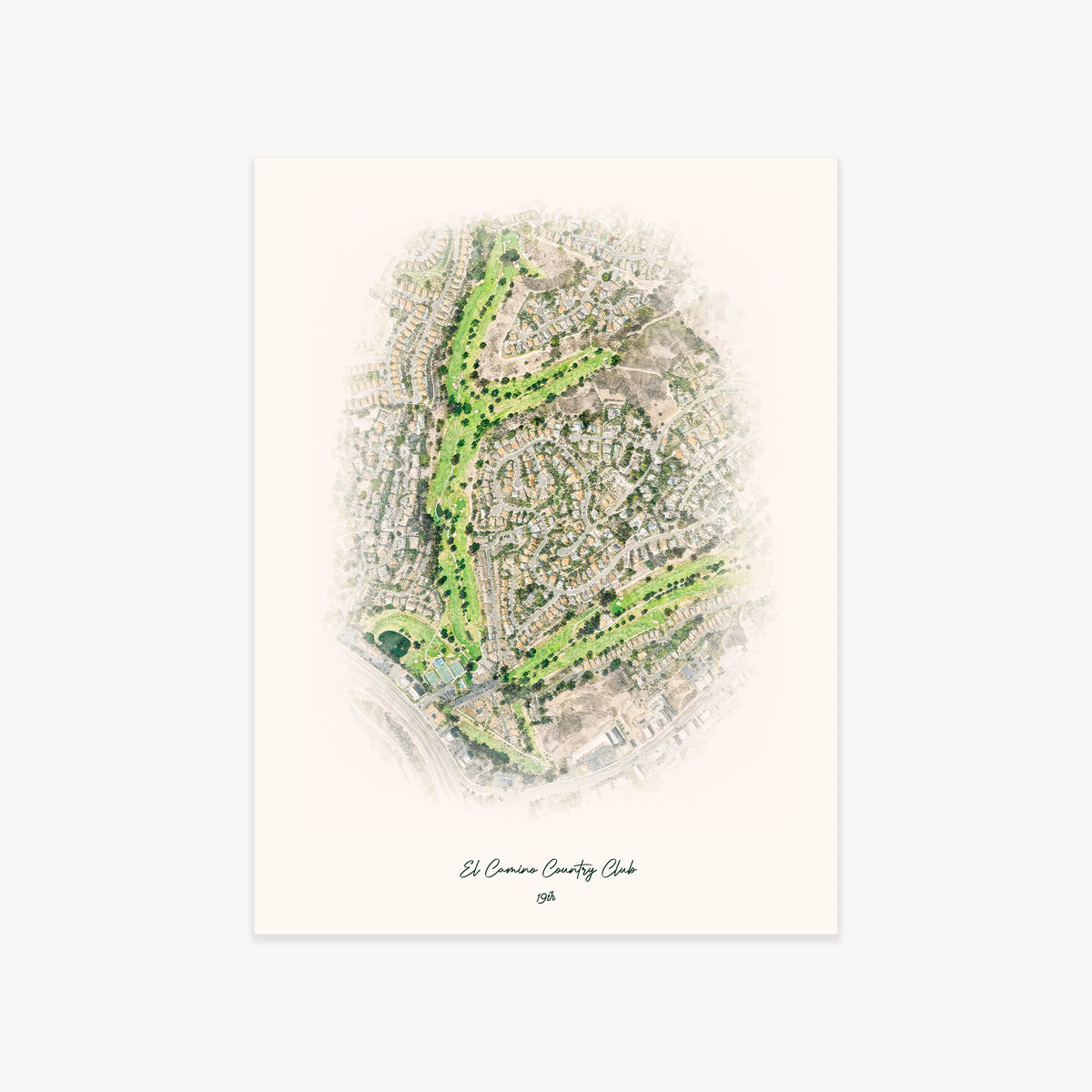 El Camino Country Club printed artwork