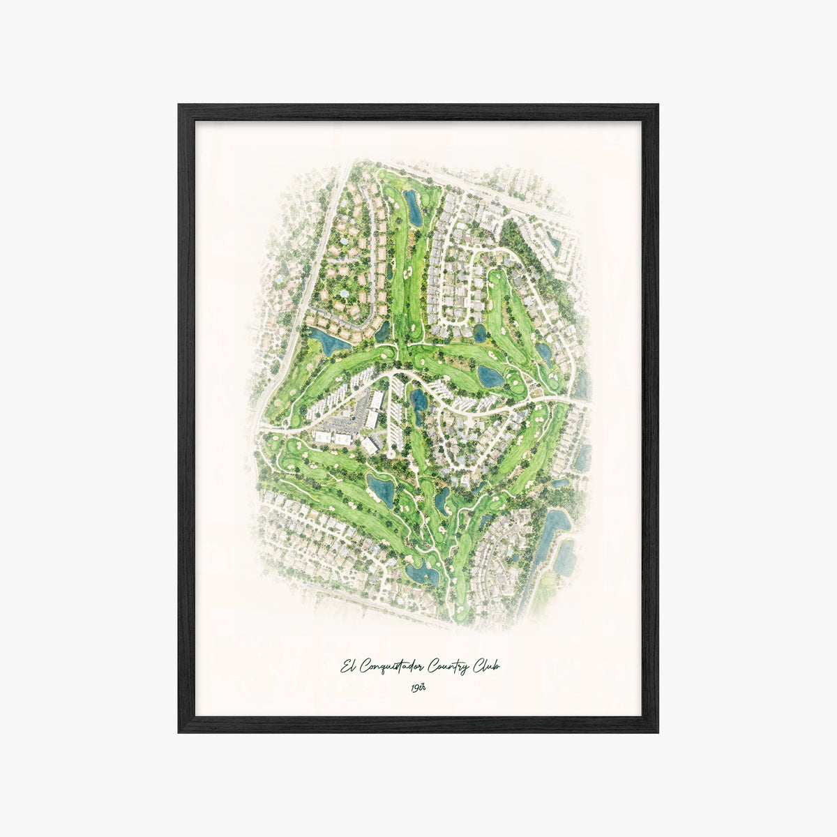 El Conquistador Country Club black frame