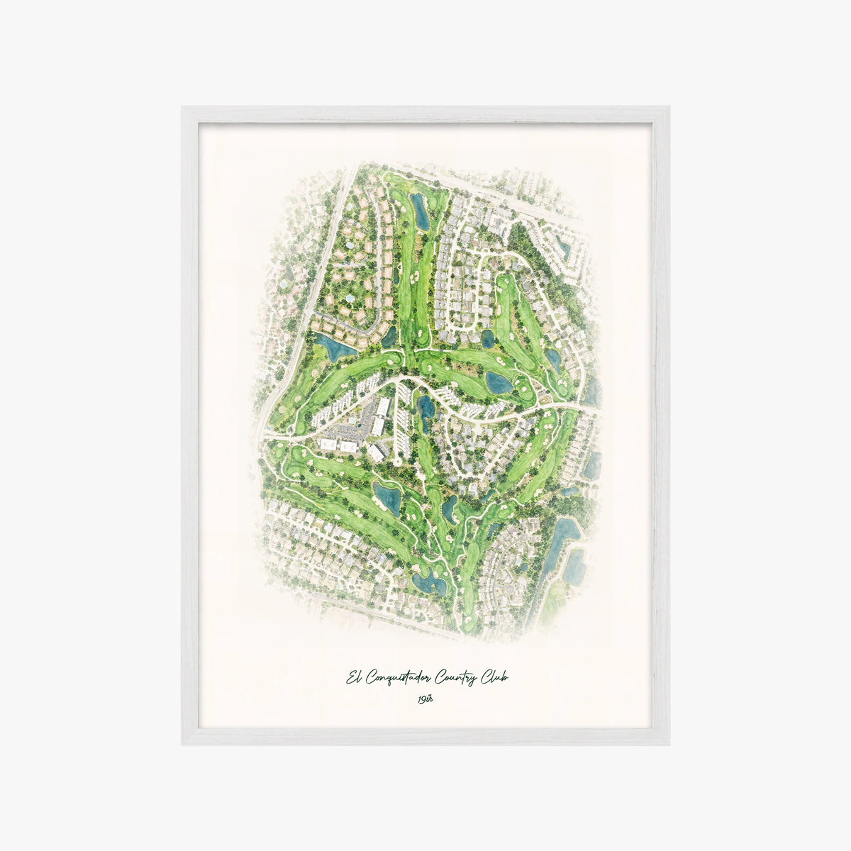 El Conquistador Country Club white frame