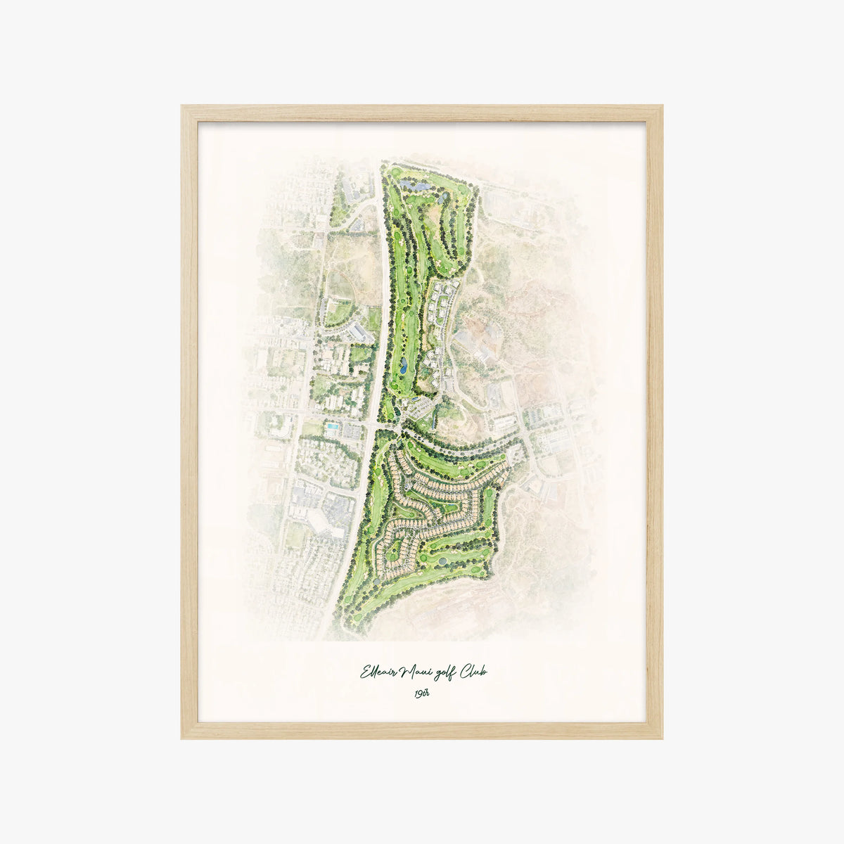 Elleair Maui golf Club wood frame