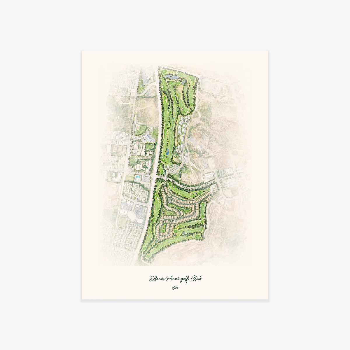 Elleair Maui golf Club printed artwork