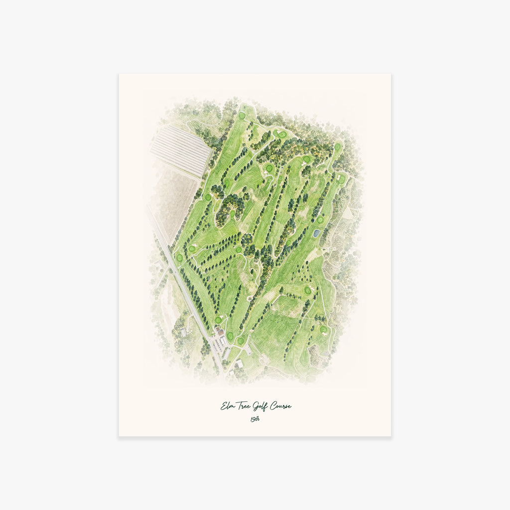 Elm Tree Golf Course printed artwork