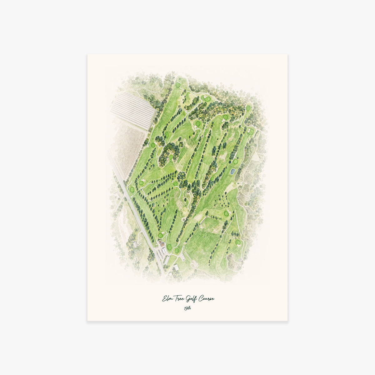 Elm Tree Golf Course printed artwork