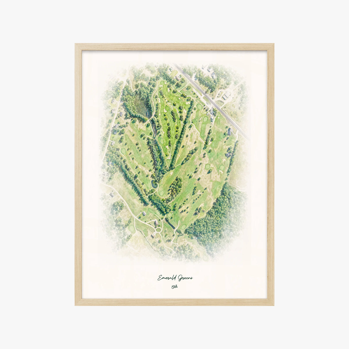 Emerald Greens wood frame