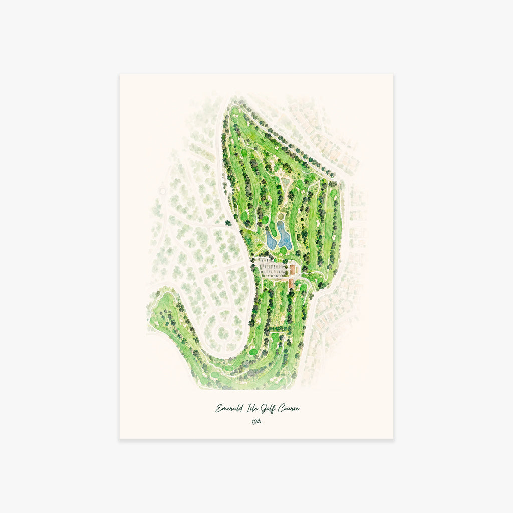 Emerald Isle Golf Course printed artwork