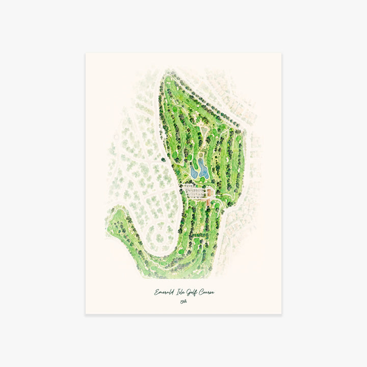 Emerald Isle Golf Course printed artwork