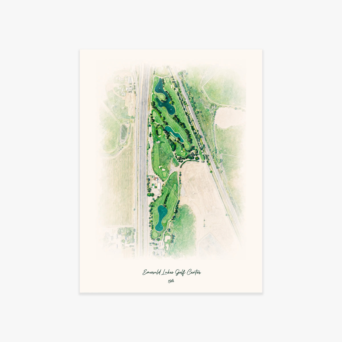 Emerald Lakes Golf Center printed artwork