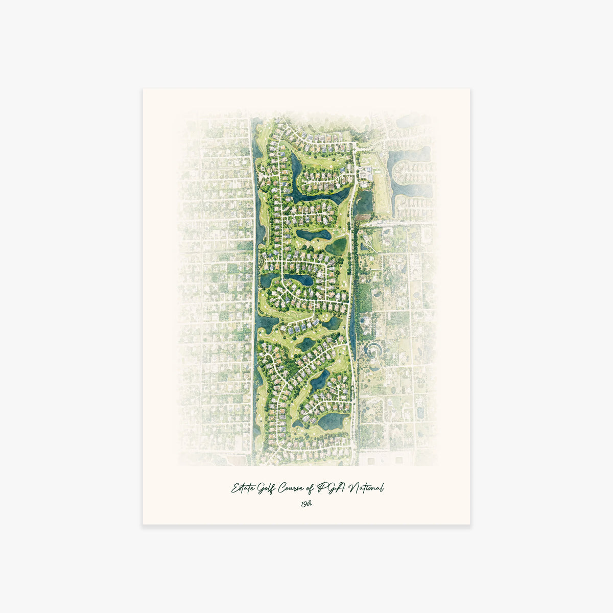Estate Golf Course of PGA National printed artwork