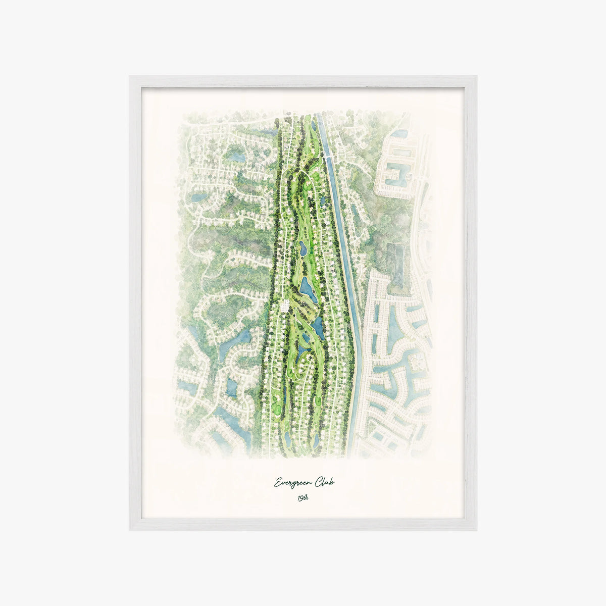 Evergreen Club white frame