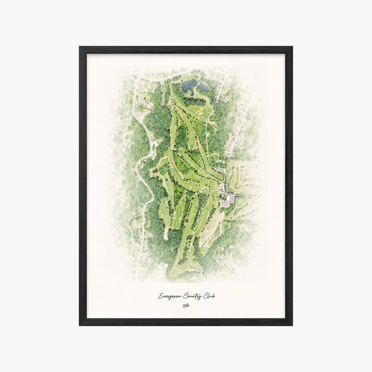 Evergreen Country Club black frame